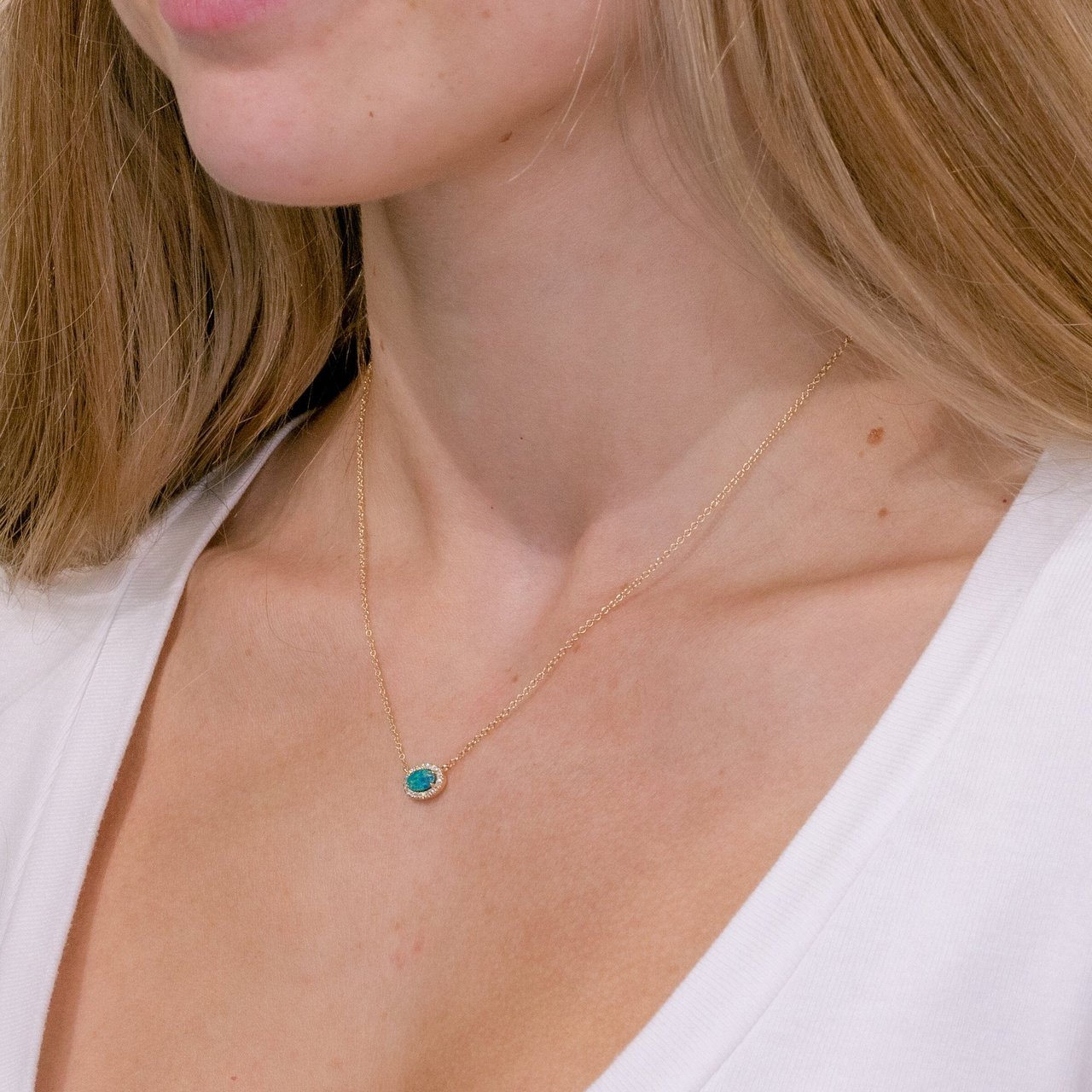 East West Opal Oval Necklace Necklaces Princess Bride Diamonds