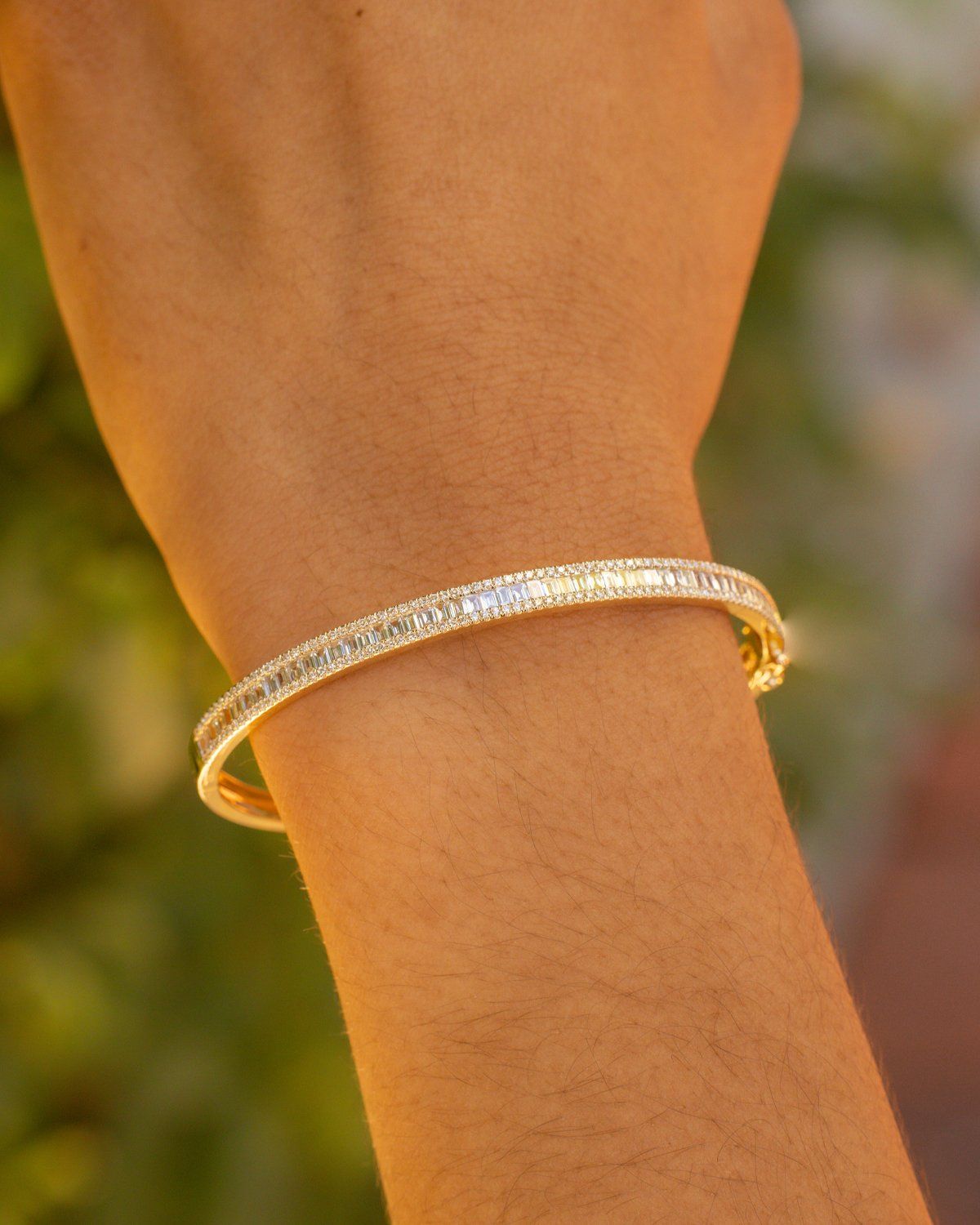 Hollywood Diamond Bangle Yellow Gold Bracelets Princess Bride Diamonds