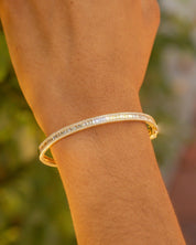 Hollywood Diamond Bangle Yellow Gold Bracelets Princess Bride Diamonds