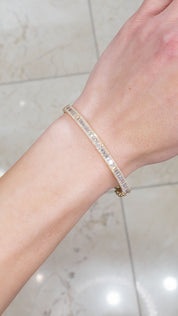 Hollywood Diamond Bangle Yellow Gold Bracelets Princess Bride Diamonds 