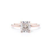 Kayla Cushion High Polish Engagement Rings Princess Bride Diamonds 3 14K Rose Gold