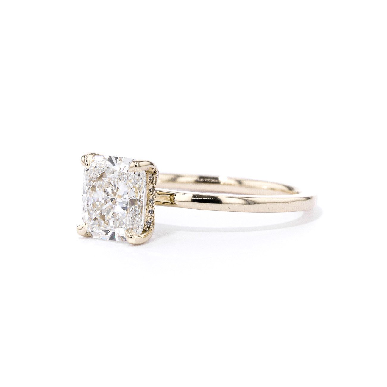 Kayla Cushion High Polish Engagement Rings Princess Bride Diamonds