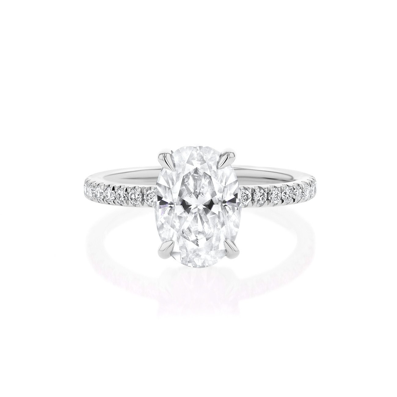 Kayla Oval Engagement Rings Sarah Nicole 3 14K White Gold