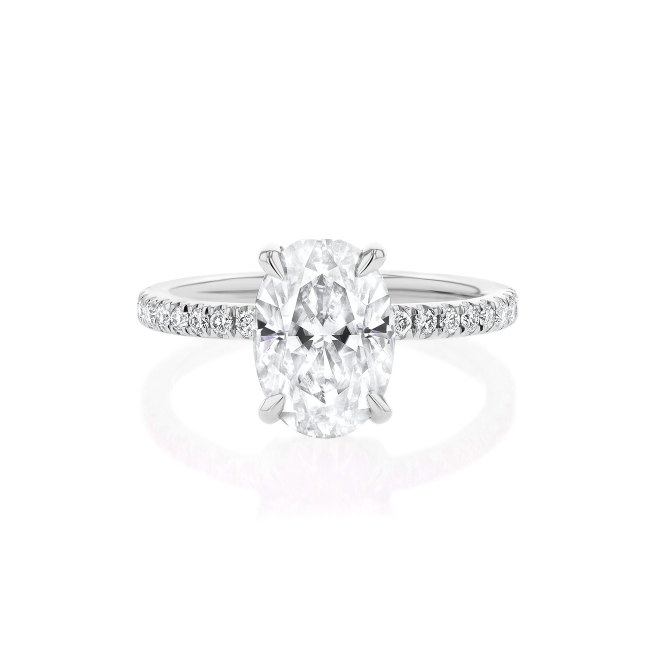 Kayla Oval Engagement Rings Sarah Nicole 3 14K White Gold 