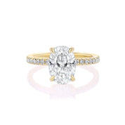 Kayla Oval Engagement Rings Sarah Nicole 3 14K Yellow Gold 