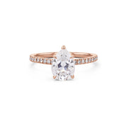 Kayla Pear Engagement Rings Princess Bride Diamonds 3 14K Rose Gold