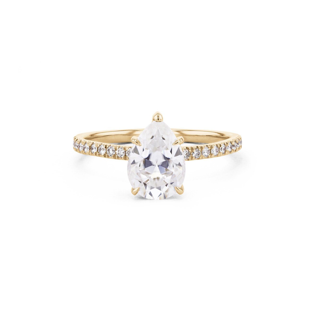 Kayla Pear Engagement Rings Princess Bride Diamonds 3 14K Yellow Gold