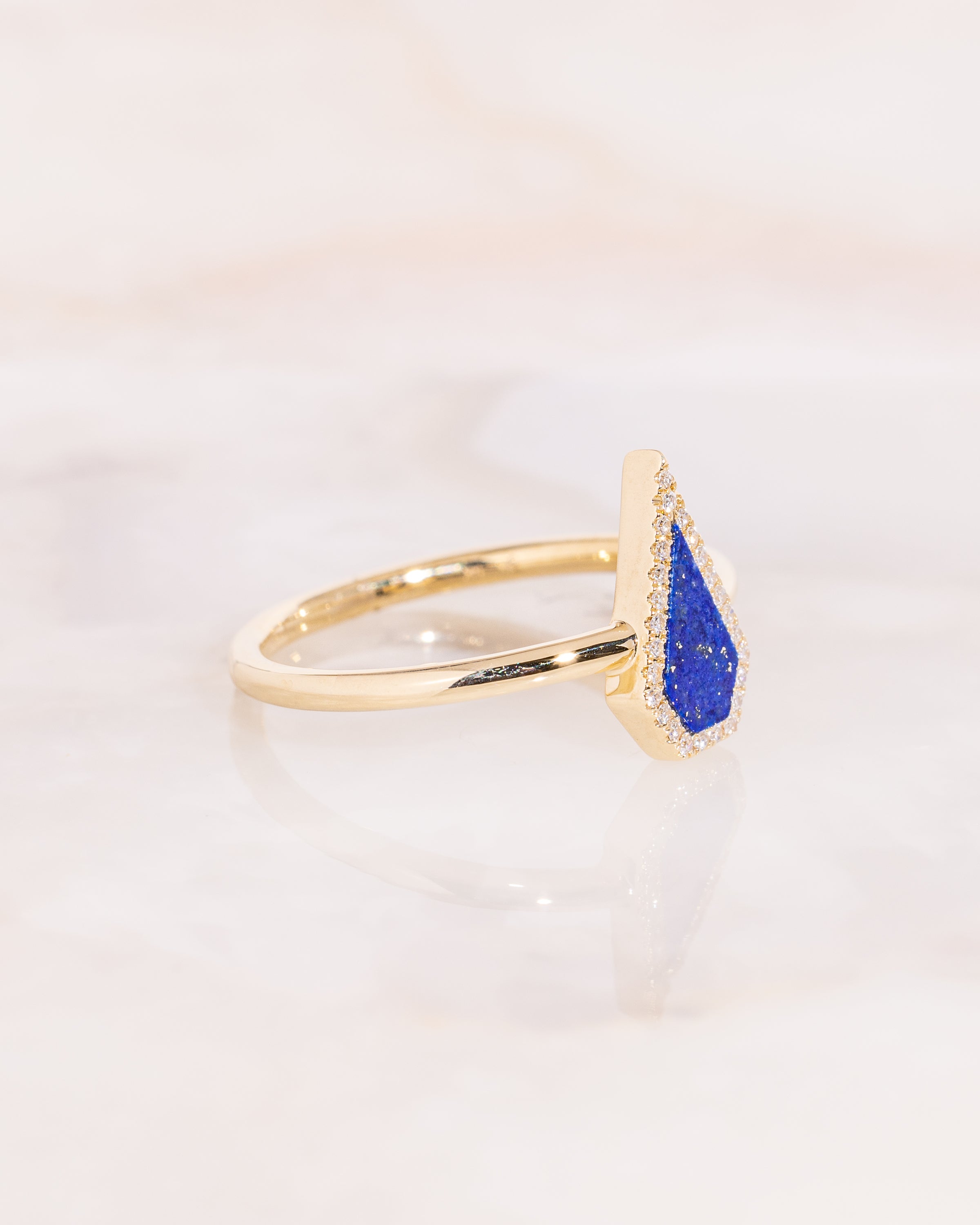 Kite Lapis Halo Ring Rings Princess Bride Diamonds