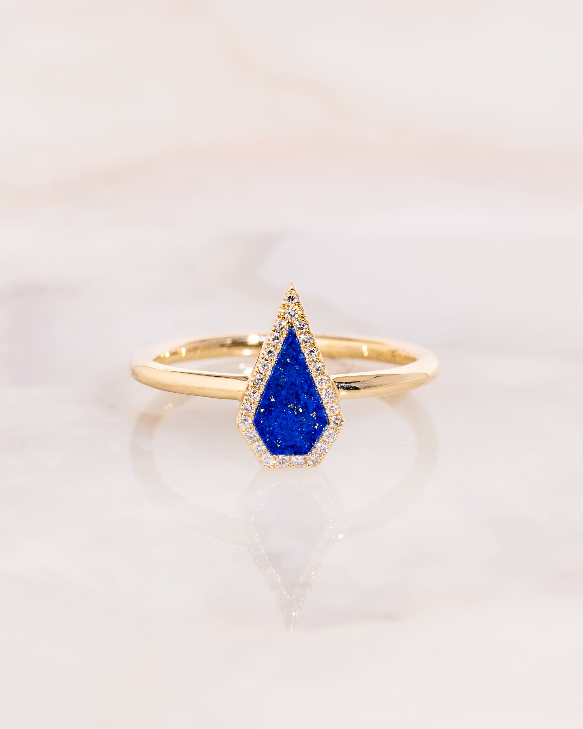 Kite Lapis Halo Ring Rings Princess Bride Diamonds