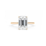 Leah Emerald Solitaire Engagement Rings Princess Bride Diamonds 3 14K Rose Gold