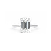 Leah Emerald Solitaire Engagement Rings Princess Bride Diamonds 3 14K White Gold