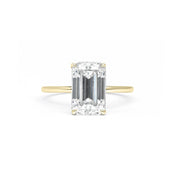 Leah Emerald Solitaire Engagement Rings Princess Bride Diamonds 3 14K Yellow Gold