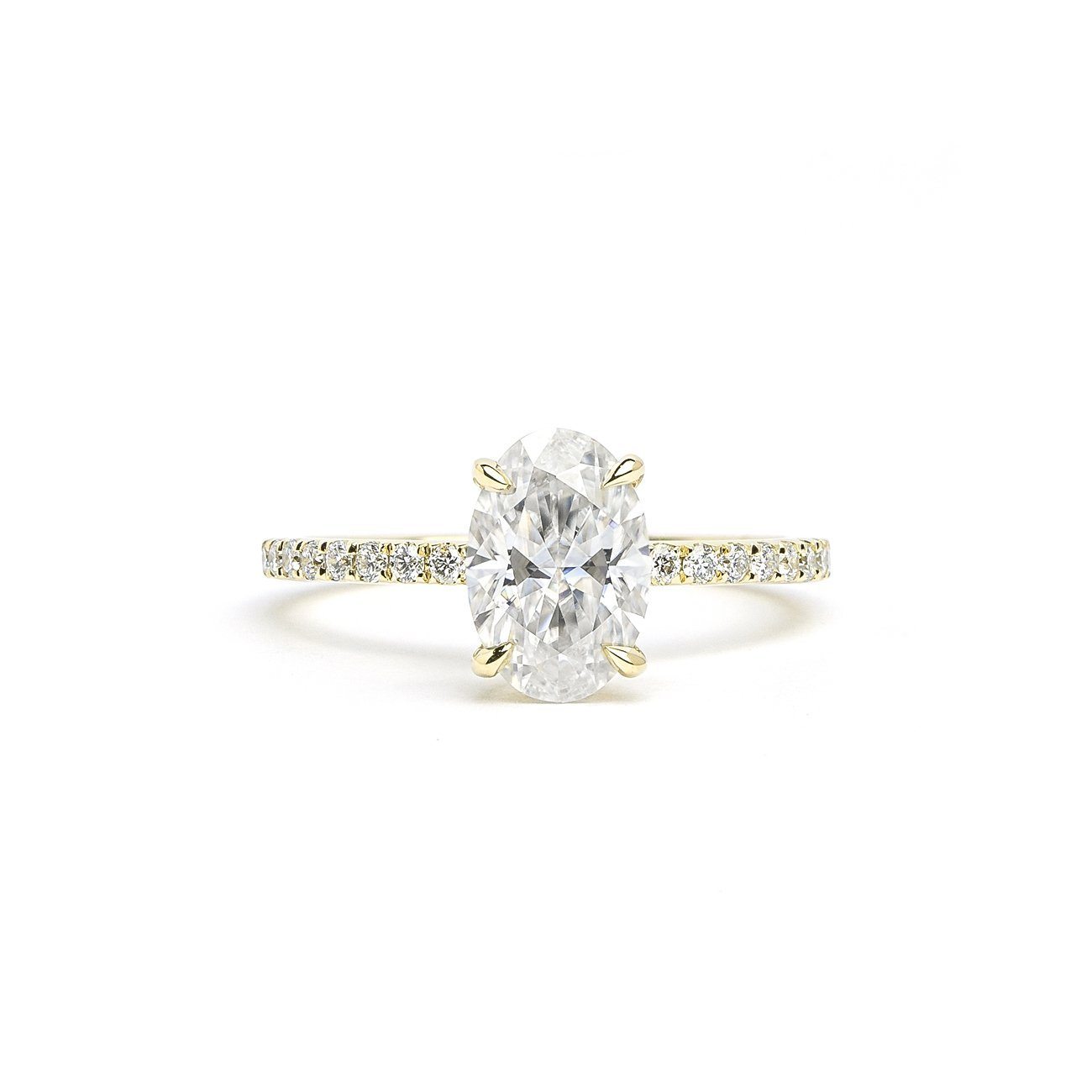 Leah Oval Engagement Rings Princess Bride Diamonds 3 14K Yellow Gold