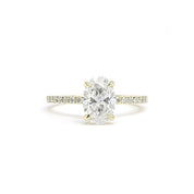 Leah Oval Engagement Rings Princess Bride Diamonds 3 14K Yellow Gold