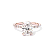Michelle Oval Engagement Rings Princess Bride Diamonds 3 14K Rose Gold