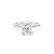 Michelle Oval Engagement Rings Princess Bride Diamonds 3 14K White Gold