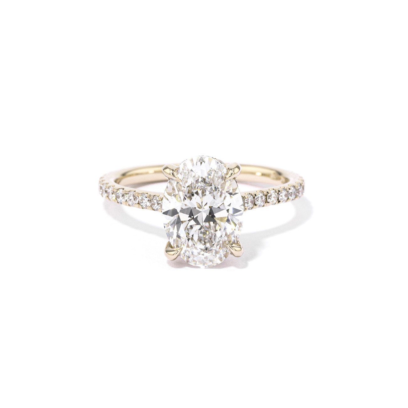 Michelle Oval Engagement Rings Princess Bride Diamonds 3 14K Yellow Gold