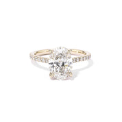 Michelle Oval Engagement Rings Princess Bride Diamonds 3 14K Yellow Gold