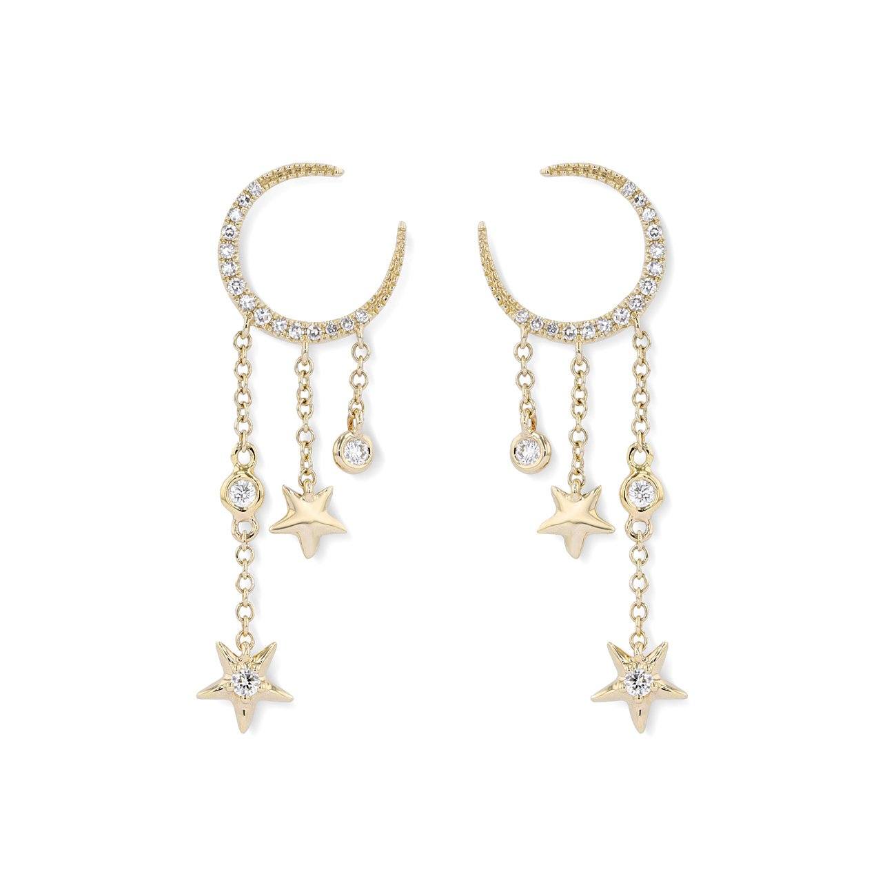 Moonstar Diamond Earrings 2.0 Fine Jewelry Earrings Princess Bride Diamonds