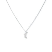 Pavé Diamond Moon Necklace Necklaces Princess Bride Diamonds