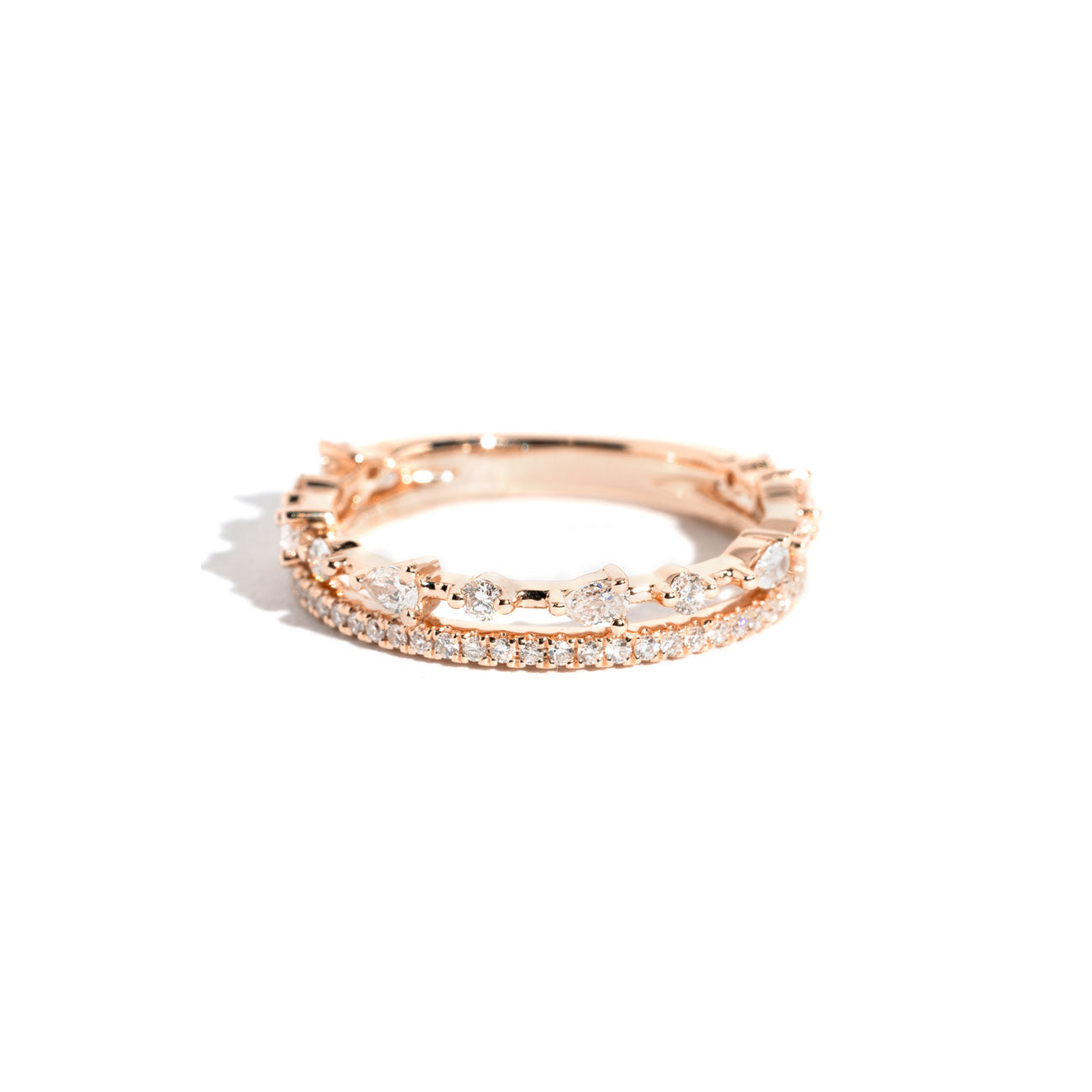 Pear Daisy and Pavé Diamond Ring Rings Princess Bride Diamonds