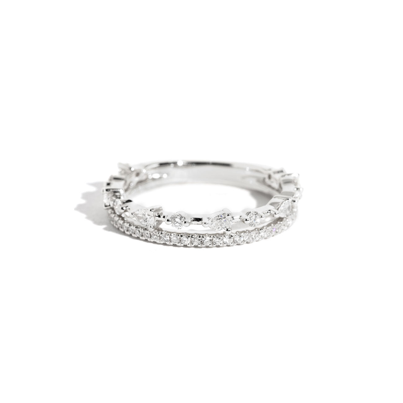 Pear Daisy and Pavé Diamond Ring Rings Princess Bride Diamonds
