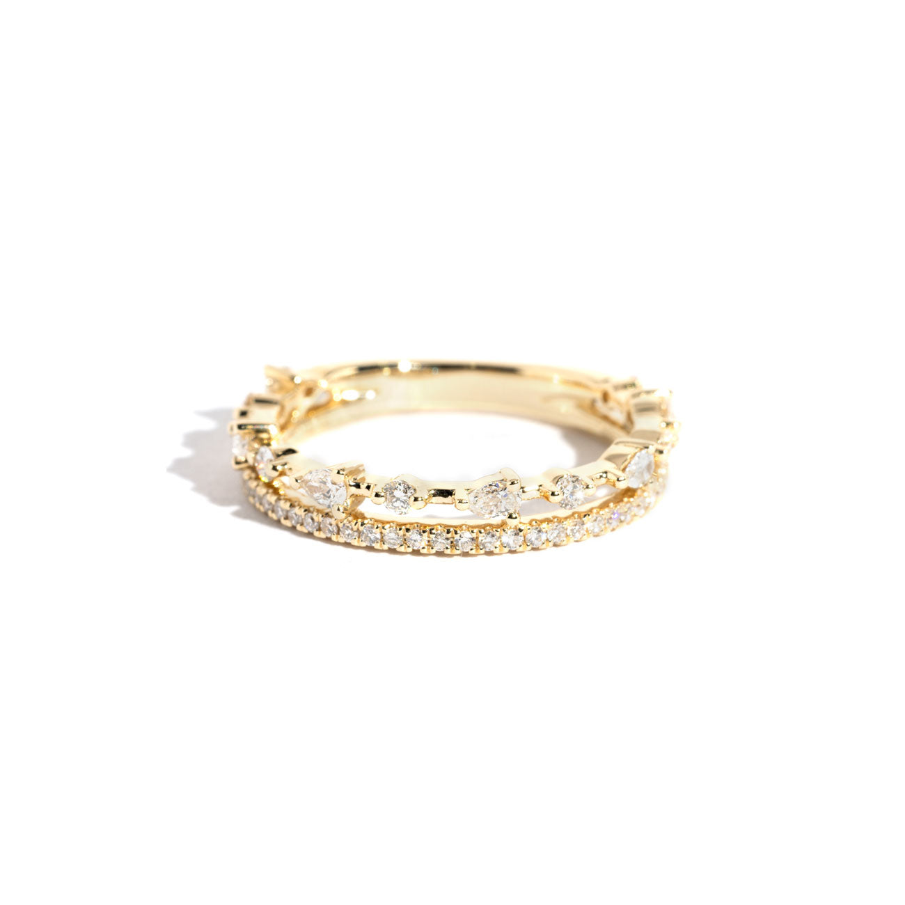 Pear Daisy and Pavé Diamond Ring Rings Princess Bride Diamonds