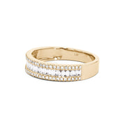 Petite Baguette and Round Diamond Ring Ring Princess Bride Diamonds