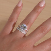 Petite Baguette and Round Diamond Ring Ring Princess Bride Diamonds