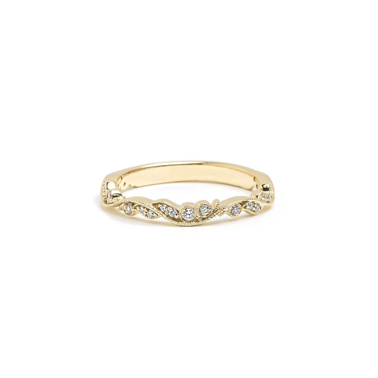 Rosette Diamond Ring Ring Princess Bride Diamonds 3 14K Yellow Gold