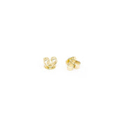 Round Lapis Lazuli & Pavé Diamond Stud Earrings Fine Jewelry Earrings Princess Bride Diamonds