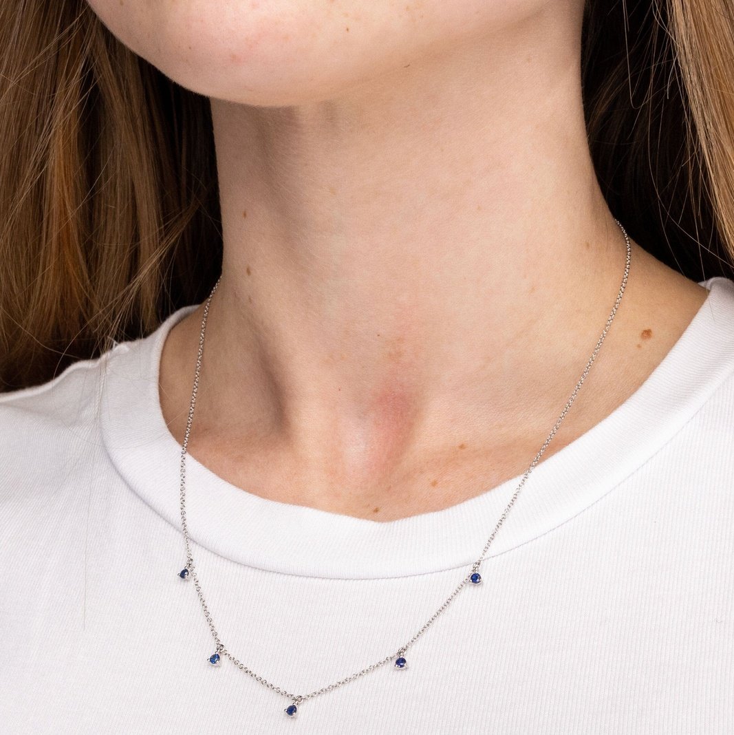 Sapphire Drop Necklace Necklaces Princess Bride Diamonds