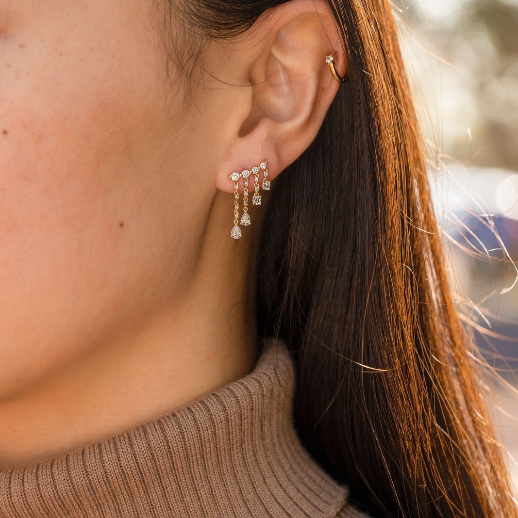 Sarah Diamond Earrings Fine Jewelry Earrings Princess Bride Diamonds
