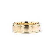 Satin Finish Polish Edge 6.5mm Gold Ring Ring Princess Bride Diamonds 6 14K Yellow Gold 