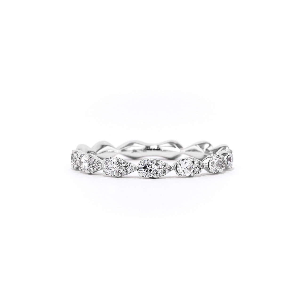 Seamless Pear Diamond Ring Ring Princess Bride Diamonds 3 14K White Gold