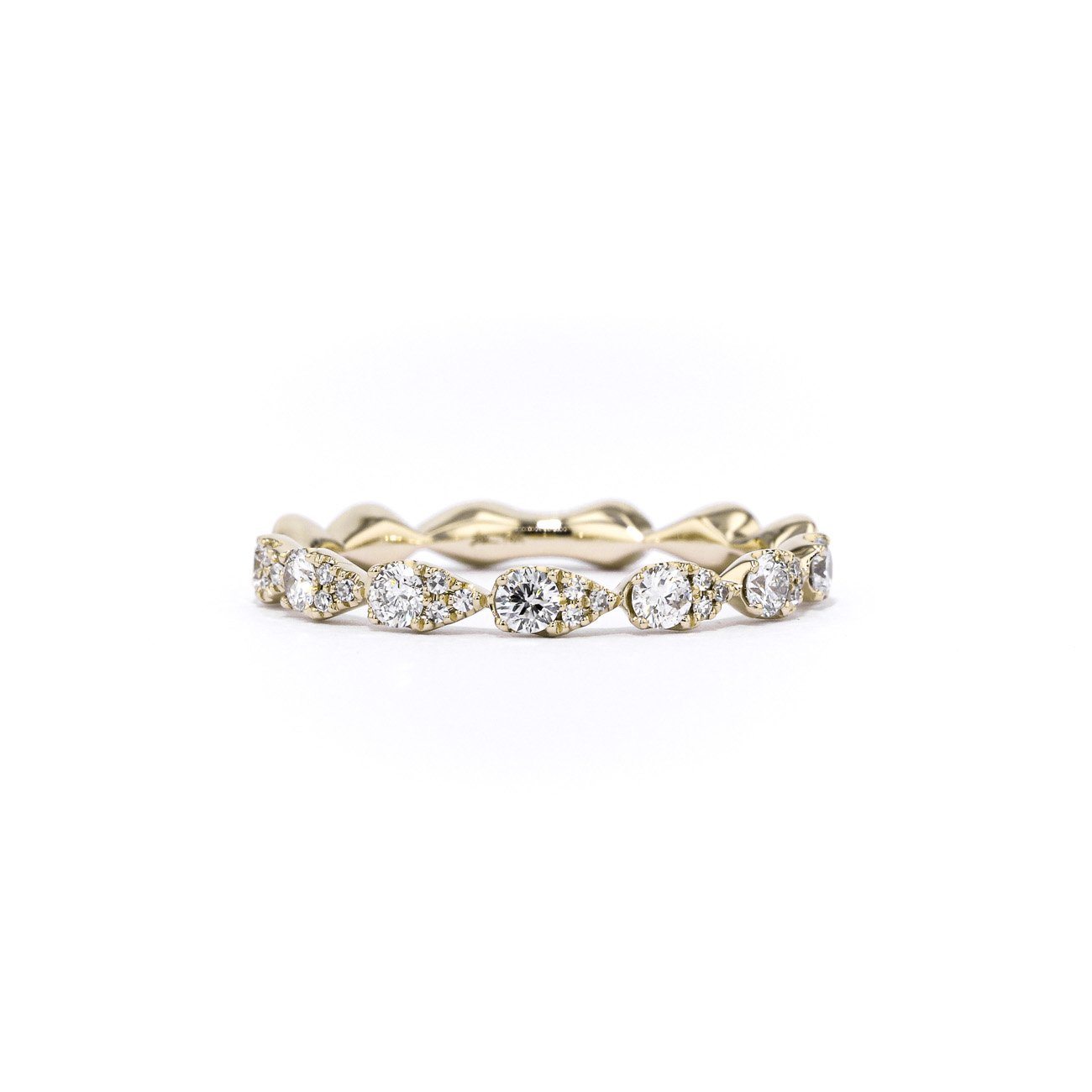 Seamless Pear Diamond Ring Ring Princess Bride Diamonds 3 14K Yellow Gold