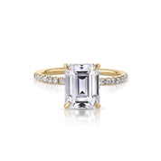 Stephanie Emerald Engagement Rings Princess Bride Diamonds 3 14K Yellow Gold