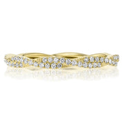 Tight Braid Diamond Ring Ring Princess Bride Diamonds 3 14K Yellow Gold
