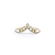 V-Constellation Stackable Ring Ring Princess Bride Diamonds 3 14K Yellow Gold
