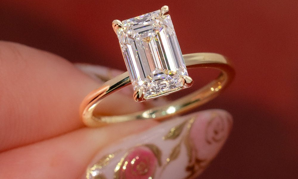 Ready to Ship Emerald Engagement Ring - PBD