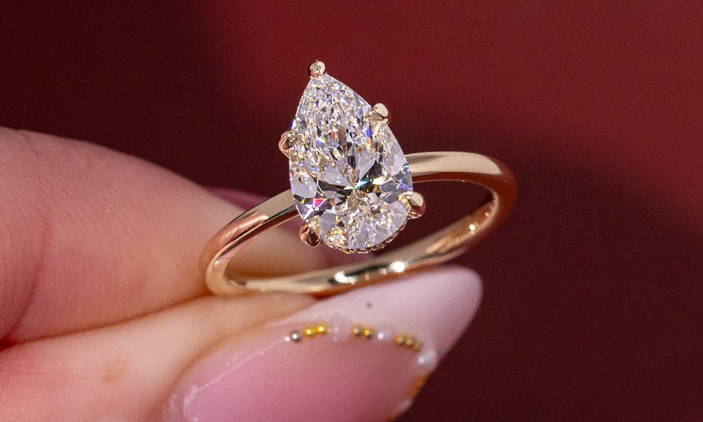 Ready to Ship Pear Engagement Rings - PBD