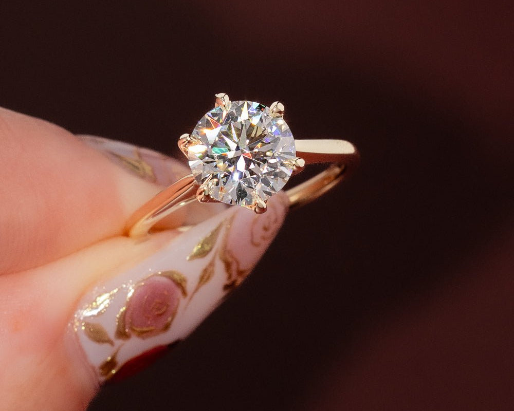 Ready to Ship Round Engagement Rings - PBD