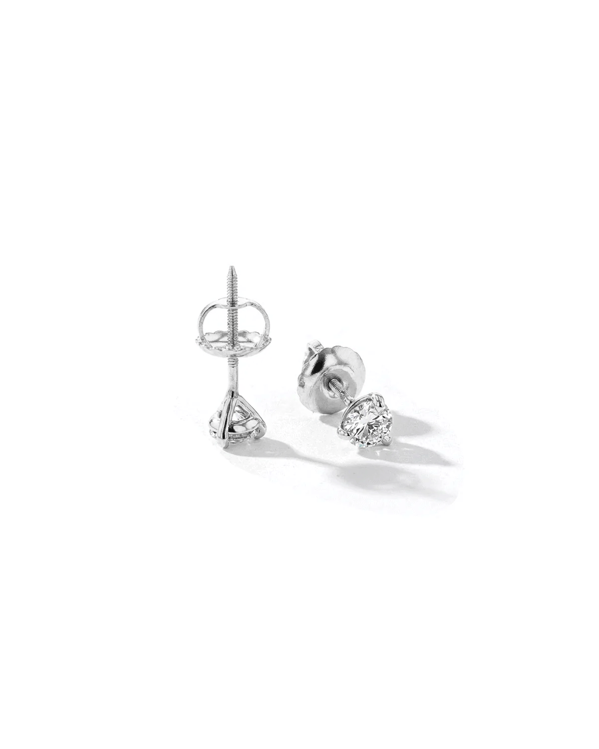 0.38cttw Mini Diamond Studs White Gold