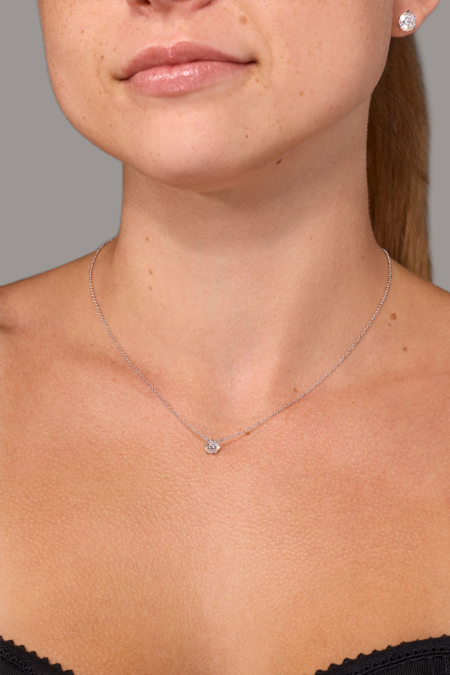 0.51ct D-VVS2 Core Round Solitaire Necklace