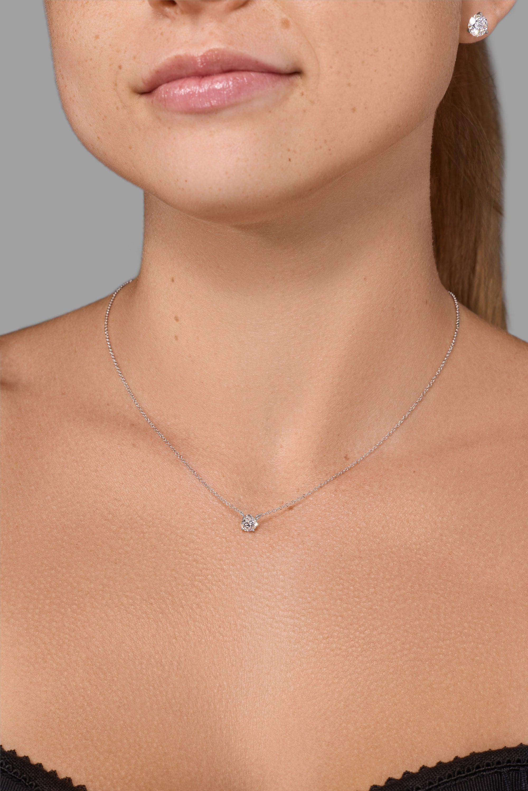 0.50ct D-VVS1 Core Round Solitaire Necklace