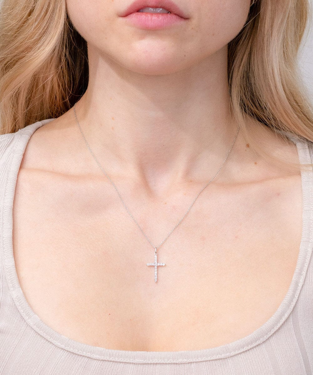 0.31ct Diamond Cross Necklace Necklaces Princess Bride Diamonds 