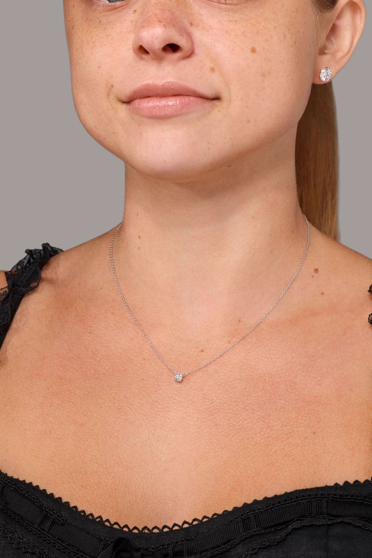0.32ct D - VVS2 Core Round Solitaire Necklace - PBD Necklaces