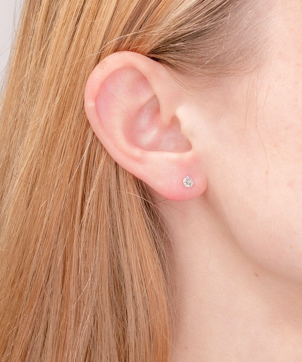 0.35ct Natural Round Diamond Studs Earrings Princess Bride Diamonds 