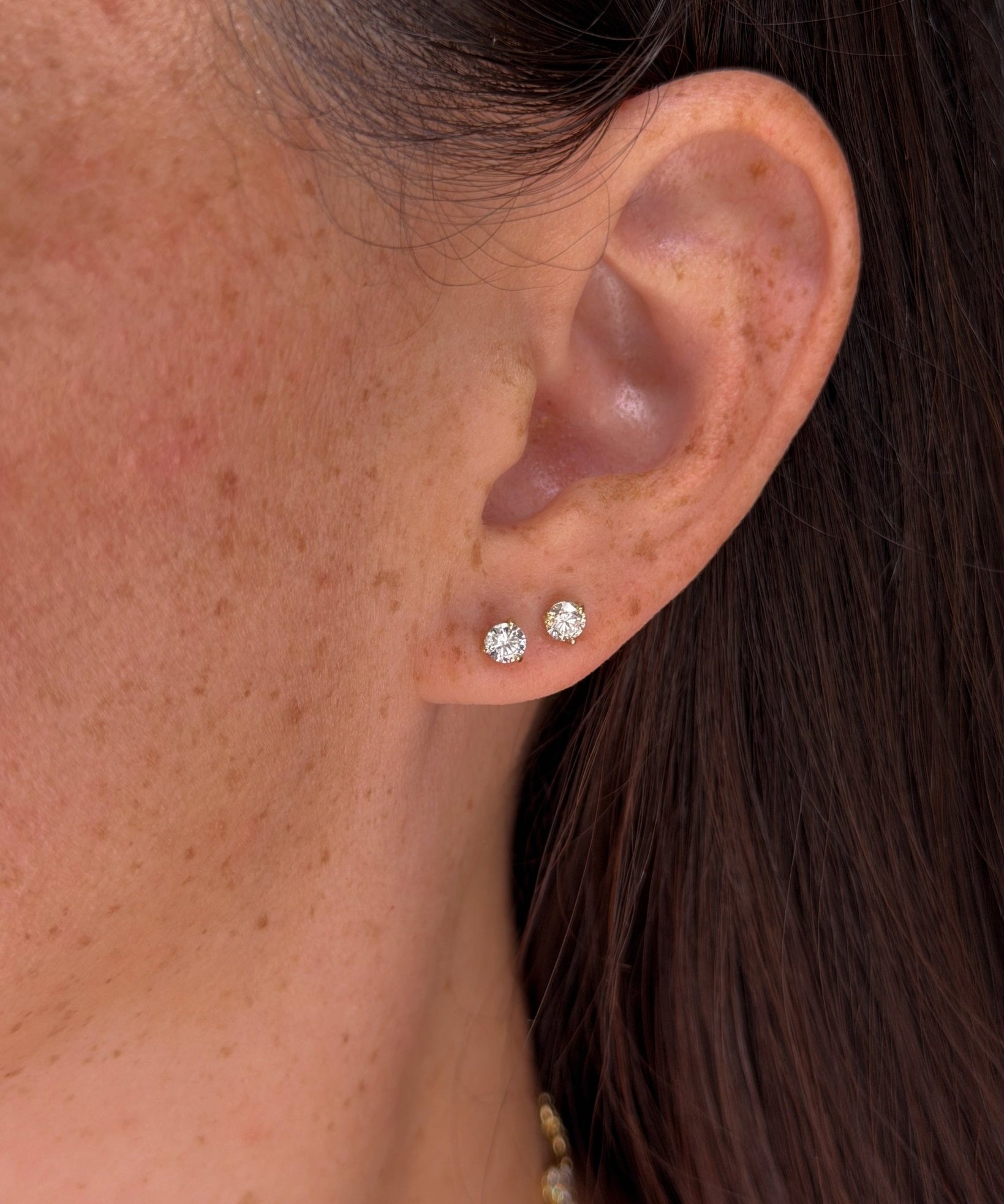 0.43cttw Mini Diamond Studs Yellow Gold - PBD Earrings