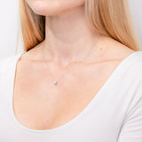 0.48ct D-VS1 Round Lab Diamond 14k White Gold Pendant Necklaces Princess Bride Diamonds 